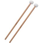 Lot de 2 baguettes de batterie, baguettes en feutre blanc, baguettes de frappe avec embouts en feutre, ...