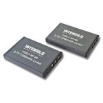 Lot 2 batteries li - ion intensilo 1300mah (3. 7v) pour appareil photo, camscope nytech nd - 6360 comme ...