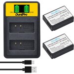 Lot de 2 batteries lp - e10 + lcd double chargeur usb pour appareils photo canon lp e10 canon eos 1100d, ...