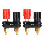 Lot de 2 bornes d'extension pour haut - parleur, double fiche banane femelle, pour amplificateur de haut ...
