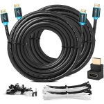 Lot de 2 cbles 10m hdmi 2. 0 a haut dbit avec ethernet, 30 awg, supportent totalement les canaux 3d ...