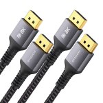 Lot de 2 câbles displayport 1. 4 240hz 1. 2 m / 4ft dp1. 4 prise en charge 8k@60hz 4k@60hz / 144hz / ... Lot de 2 câbles displayport 1. 4 240hz 1. 2 m / 4ft dp1. 4 prise en charge 8k@60hz 4k@60hz / 144hz / ...
