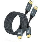 Lot de 2 cbles hdmi 4k 10 m en nylon tress haut dbit hdmi vers hdmi 18 gbit / s 3d / 4k @ 60 hz / ...