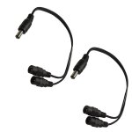 Lot de 2 c�bles r�partiteurs en y cc 1 m�le vers 2 femelles 5, 5 mm x 2, 1 mm pour surveillance, appareil ...