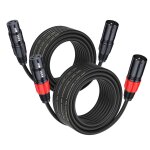 Lot de 2 câbles xlr de 2 m - câble de microphone xlr mâle vers xlr femelle - compatible avec microphones ... Lot de 2 câbles xlr de 2 m - câble de microphone xlr mâle vers xlr femelle - compatible avec microphones ...