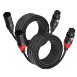 Lot de 2 câbles xlr pour microphone xlr mâle vers xlr femelle compatible avec microphones ou autres équipement ... Lot de 2 câbles xlr pour microphone xlr mâle vers xlr femelle compatible avec microphones ou autres équipement ...