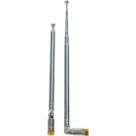 Lot de 2 connecteurs t�lescopiques 6 sections pour antenne am / fm ariels radio hd dab r�ception st�r�o ...