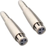 Lot de 2 connecteurs xlr femelle � 6, 35 mm femelle � prise jack �quilibr�e haute performance st�r�o ...