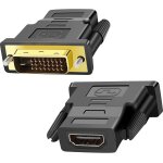 Lot de 2 convertisseurs bidirectionnels hdmi vers dvi ¿ 1080p dvi - d (24 + 1) mle vers hdmi femelle ...