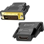 Lot de 2 convertisseurs bidirectionnels hdmi vers dvi ¿ 1080p dvi - i (24 + 5) m�le vers hdmi femelle ...