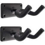 Lot de 2 crochet guitare murale crochet, noir guitare murale crochet en mtal support pour guitare banjo ...