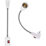 Lot de 2 douilles pour ampoule led e27 avec interrupteur, adaptateur convertisseur pour douille de lampe ... Lot de 2 douilles pour ampoule led e27 avec interrupteur, adaptateur convertisseur pour douille de lampe ...