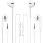 Lot de 2 �couteurs filaires apple (2025) avec microphone, �couteurs intra - auriculaires et contr�le ...