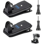 Lot de 2 fixation appareil photo sur sac à dos pour gopro support clip de sangle de sac à dos 360 degrés ... Lot de 2 fixation appareil photo sur sac à dos pour gopro support clip de sangle de sac à dos 360 degrés ...