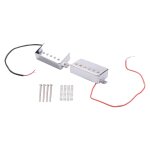 Lot de 2 micros chevalet manche humbucker guitare electrique pour accessoires guitare lp chrome
