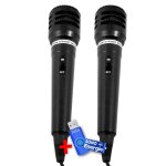 Lot de 2 microphones dynamiques unidrectionnels filaires - cble longueur 3m + cl usb 32g