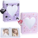Lot de 2 mini albums photo kpop avec 5 dcorations mignonnes, mini album photo de 8, 6 cm, porte - cartes ...