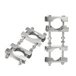 Lot de 2 pinces a m�t double antenne en u - mat�riel de montage pour tv cb ham antenne, cannes a p�che, ...