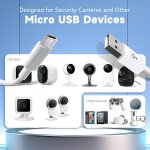 Lot de 2 rallonges d'alimentation de 3 m pour wyze cam, yi camera, nest cam, blink, netvue, kasa cam, ... Lot de 2 rallonges d'alimentation de 3 m pour wyze cam, yi camera, nest cam, blink, netvue, kasa cam, ...