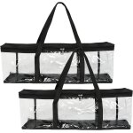 Lot de 2 sac de rangement portable pour cd / dvd, etui dvd de grande capacit avec poignes, sac de transport ...