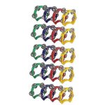 Lot de 20 mini - tambourins en plastique pour percussions, instruments de musique, rythmes et ftes, ...