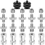 Lot de 22 vis de montage pour appareil photo, adaptateur de vis de trpied 1 / 4  1 / 4, adaptateur ...