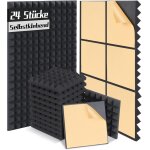 Lot de 24 panneaux acoustiques autocollants en mousse haute densit, pyramide, pour studio d'enregistrement, ...
