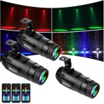 Lot de 3 15w projecteur boule a facette, rgbw 4 en 1 led pinspot projecteur avec télécommande et 3 modes ... Lot de 3 15w projecteur boule a facette, rgbw 4 en 1 led pinspot projecteur avec télécommande et 3 modes ...