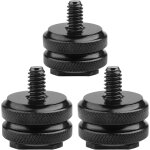 Lot de 3 adaptateurs de griffe pour appareil photo avec vis 6, 35 mm - 20 pour appareils photo reflex ...
