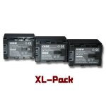 Lot 3 batteries vhbw 2400mah (3. 6v) avec puce pour appareils jvc gz - hm335, gz - hm335beu, gz - hm340, ...