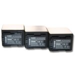 Lot de 3 batteries vhbw 4450mah (3. 6v) avec puce intgre pour canon legria hf r606, hf r66, hf r68, ...