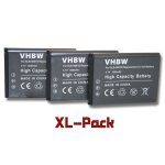 Vhbw 3x batteries compatible avec samsung digimax l201, l301, l70, l83t, nv10, nv15, nv20 appareil photo, ...
