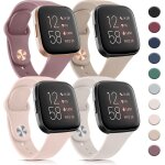 Lot de 3 bracelets pour fitbit versa 2 / fitbit versa pour homme et femme, bracelet de sport en silicone ...