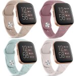 Lot de 3 bracelets pour fitbit versa 2 / fitbit versa pour homme et femme, bracelet de sport en silicone ...