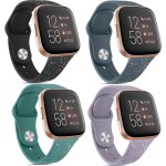 Lot de 3 bracelets pour fitbit versa 2 / fitbit versa pour homme et femme, bracelet de sport en silicone ...
