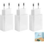 Lot de 3 chargeurs usb 5v / 2a - universel pour t�l�phone, tablette, montre connect�e, led, casque, enceinte, ...