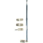 Lot de 3 connecteurs d'antenne t�lescopique 7 sections connecteur f m�le 3, 5 mm vers connecteur tv m�le ...