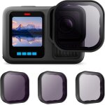 Lot de 3 filtres a densit neutre nd8 nd16 nd32 compatibles avec gopro hero 13 noir - kit de filtre d'objectif ...