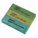 Lot de 3 gommes a effacer pour frettes de guitare, blocs abrasifs en caoutchouc pour le polissage des ...
