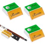 Lot de 3 pices de colophane naturelle pour violon, alto et violoncelle, colophane transparente faible ...