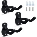 Lot de 3 supports muraux en m�tal pour guitare avec eponge de protection - pour basse, guitare, banjo, ...