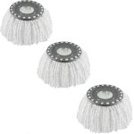 Lot de 3 ttes de rechange de qualit suprieure pour balai magique rotatif 360