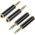 Lot de 4 adaptateurs de microphone trrs vers trs 3, 5 mm, connecteur femelle vers m�le pour appareils ...