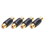 Lot de 4 adaptateurs rca femelle vers femelle, adaptateur de couplage rca phono femelle, c�ble d'extension ...