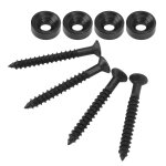 Lot de 4 bagues de joint de manche de guitare, boulons de virole en mtal avec vis, accessoire pour basse ...