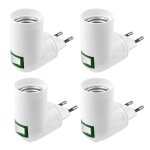 Lot de 4 douilles e27 avec interrupteur, douille électrique ac 220 v pour applique murale de cuisine, ... Lot de 4 douilles e27 avec interrupteur, douille électrique ac 220 v pour applique murale de cuisine, ...