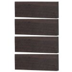 Lot de 4 ecailles de couteau en eb�ne mx0126d, accessoires pour instruments de musique, 120 x 40 x 10 ...