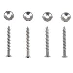 Lot de 4 guitare basse manche joint virole douille avec vis assortie