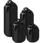 (lot de 4 housses d'objectifs pour appareils photo et camscopes noir - etui objectif photo reflex universel ...