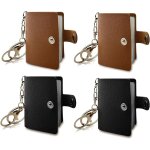 Lot de 4 mini albums photo avec porte - cls en cuir - petit album photo a personnaliser soi - mme - ...